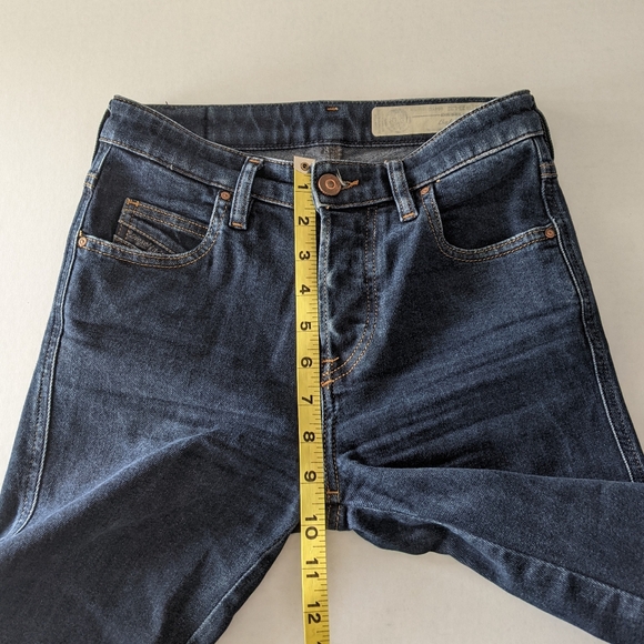 DIESEL Babhila Slim Skinny Women's frayed Hem Jeans Size: 01 W 23 L 32 - Picture 7 of 12